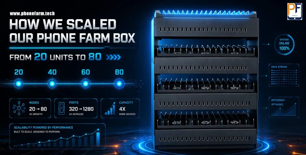 box phone farm setup for social media automation