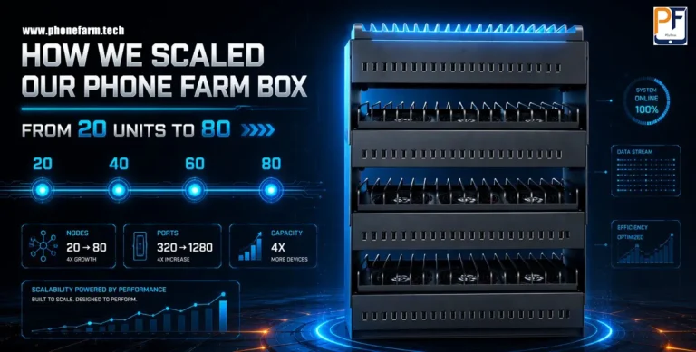 box phone farm setup for social media automation